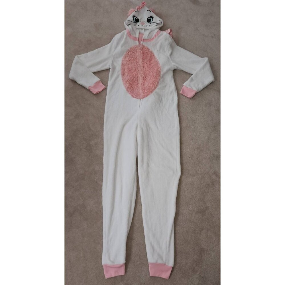 Disney Marie Aristocats Fleece Pajamas Hood Halloween Costume Adult Small/Medium